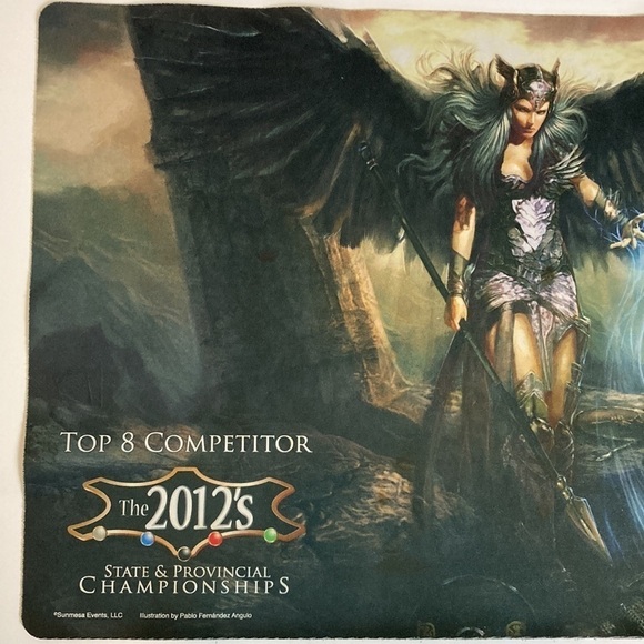 Magic The Gathering 2012 Playmat Freya: The Queen Of Valkyries Vintage Rare MTG - Picture 3 of 13